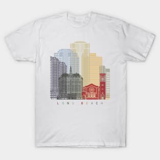Long Beach skyline poster T-Shirt